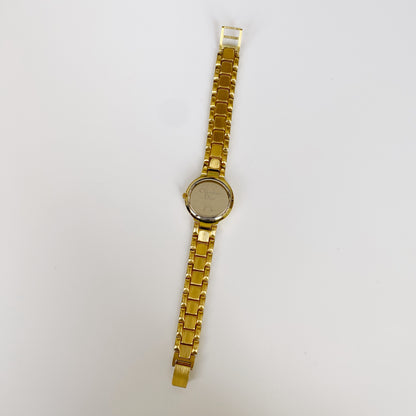 Dior 1990s Gold Plated Round Watch