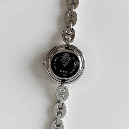 Gucci 1990s Interchangeable Bezel Stainless steel Silver Watch with 6 bezels, case (167mm)