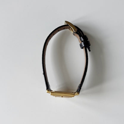 Yves Saint Laurent 1990s Square Dial Gold Plated Watch