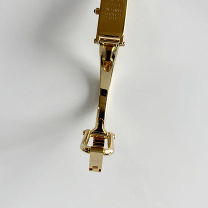 Gucci 1990s  Gold Dial Gold Plated Bangle Watch