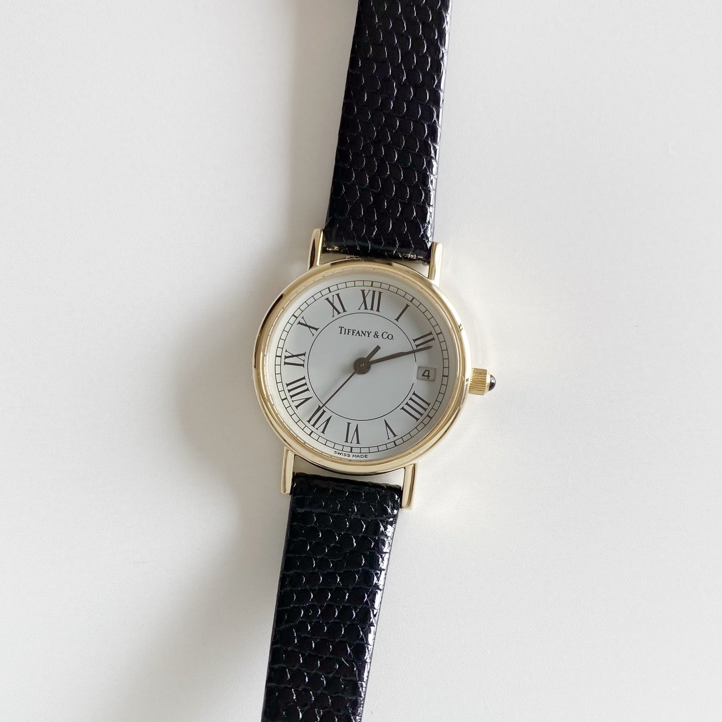 Tiffany 1990s 14K Solid Gold Round Watch