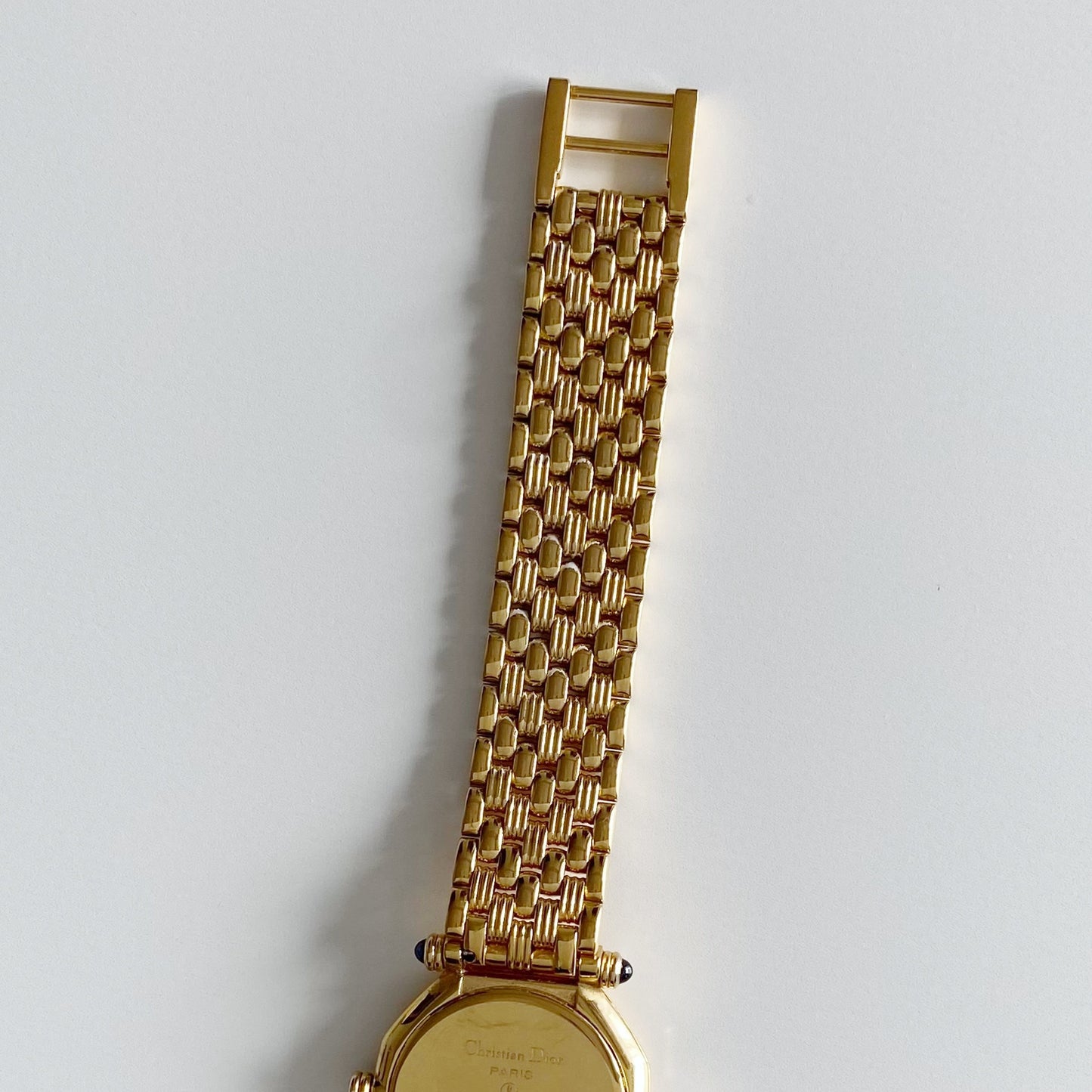 Dior 1990s Octagon Gold Plated Watch