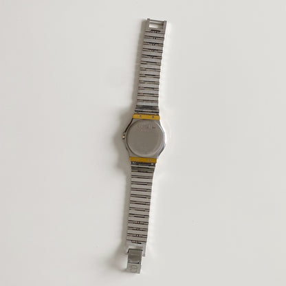 Dior 1990s Date Round Dial Two Tone Watch (Large)