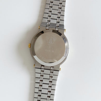 Gucci 1990s Date Round Dial Two Tone Watch (Large)