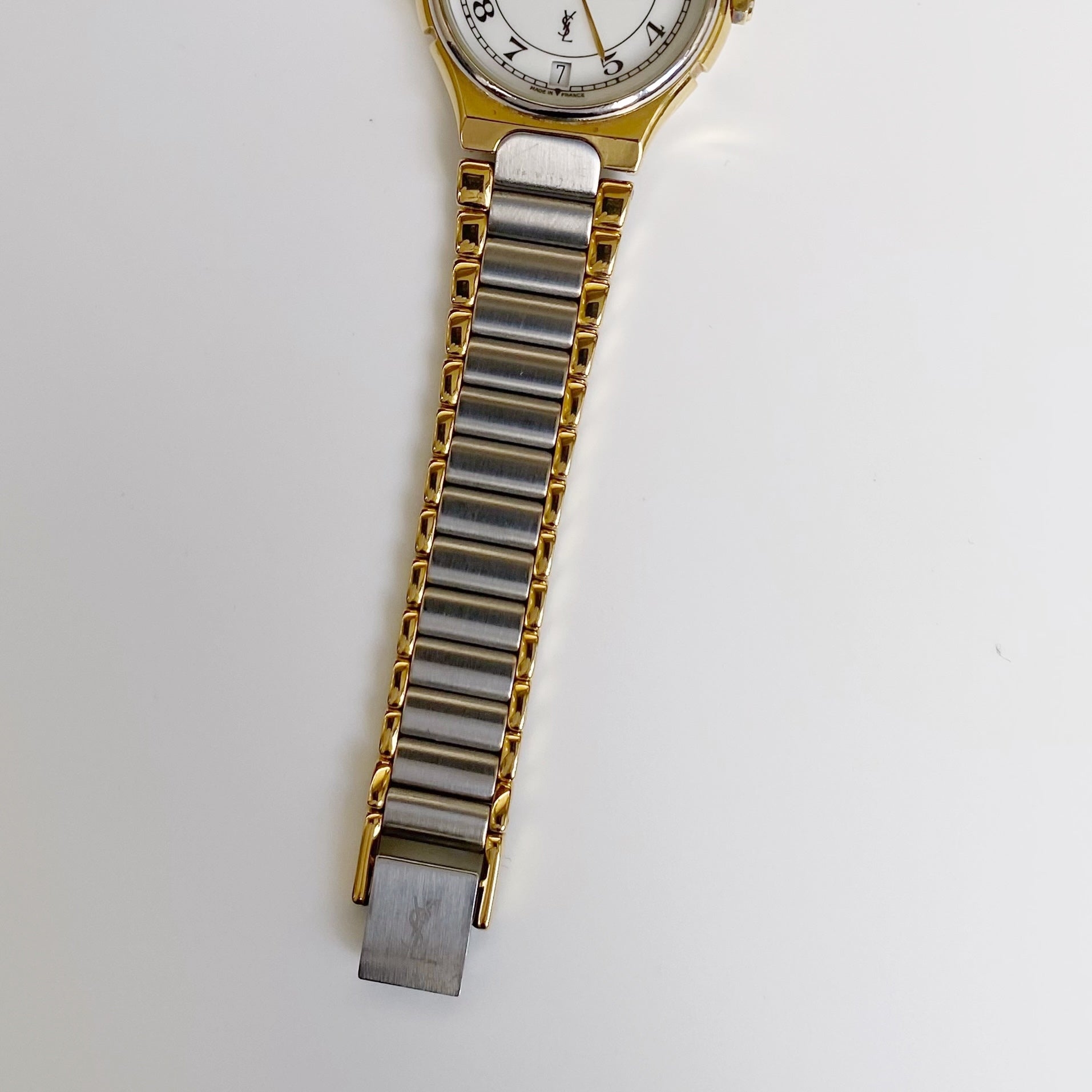 Yves Saint Laurent 1990s Moon Phase Two Tone Watch – Lorinaté