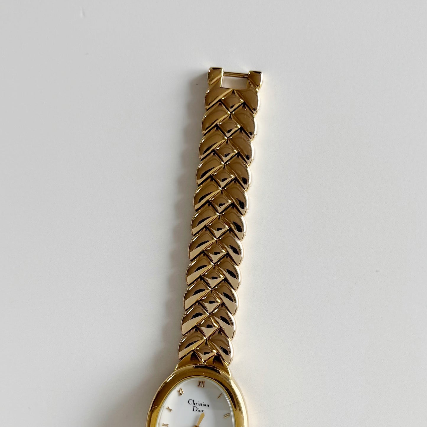 Dior 1990s Oval Dial Gold Plated Watch