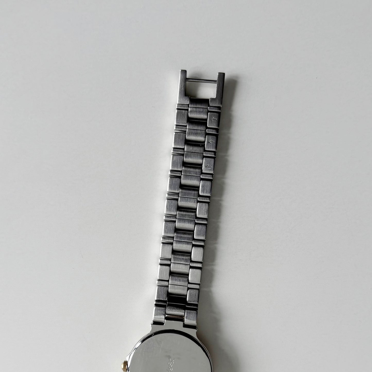 Yves Saint Laurent 1990s Round Dial Two Tone Gold Plated Watch