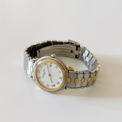 Dior 1990s Date Two Tone Watch