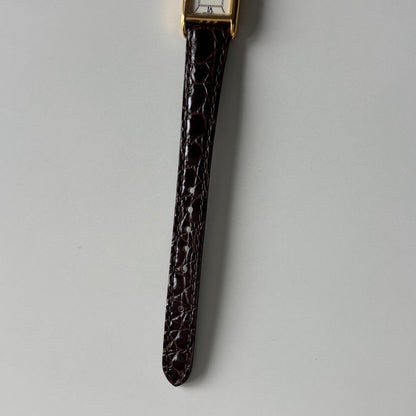Yves Saint Laurent 1990s Tank Gold Plated Watch