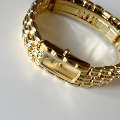 Fendi 1990s Gold Plated Watch