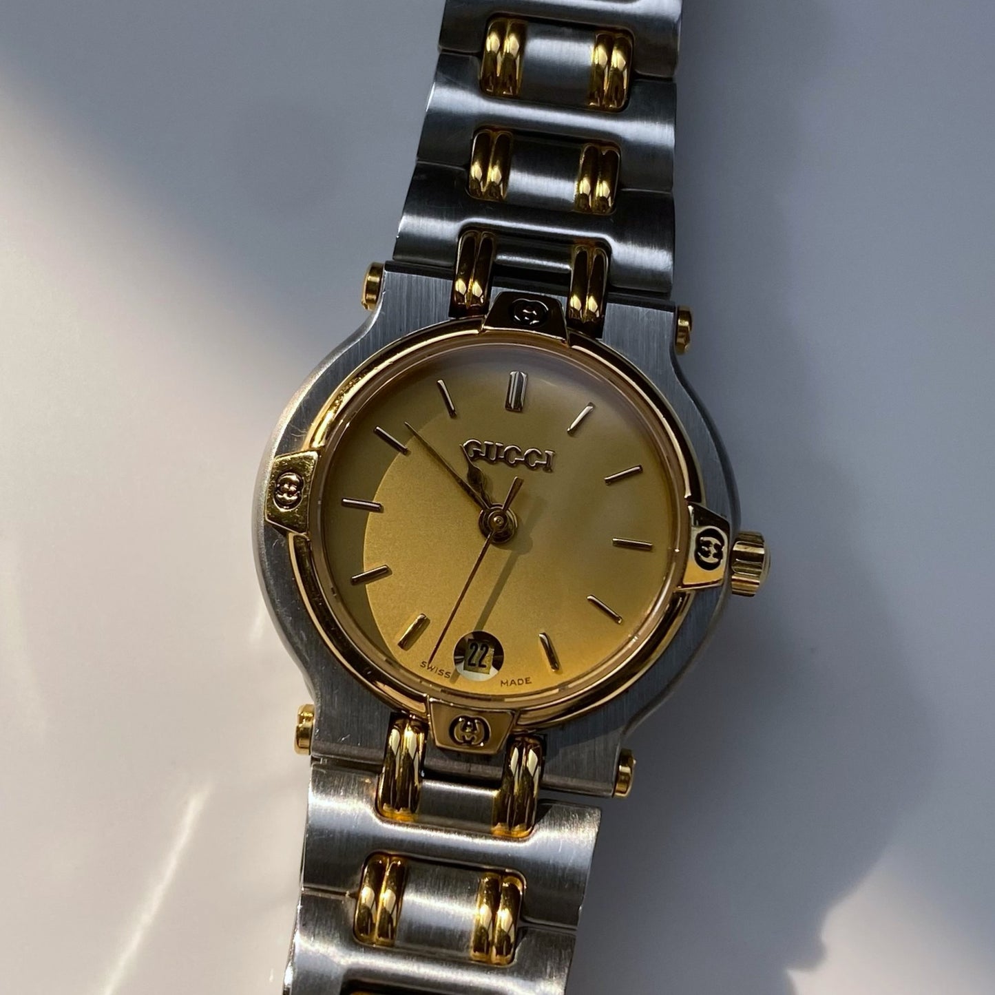 Gucci 1990s Date Two Tone Watch