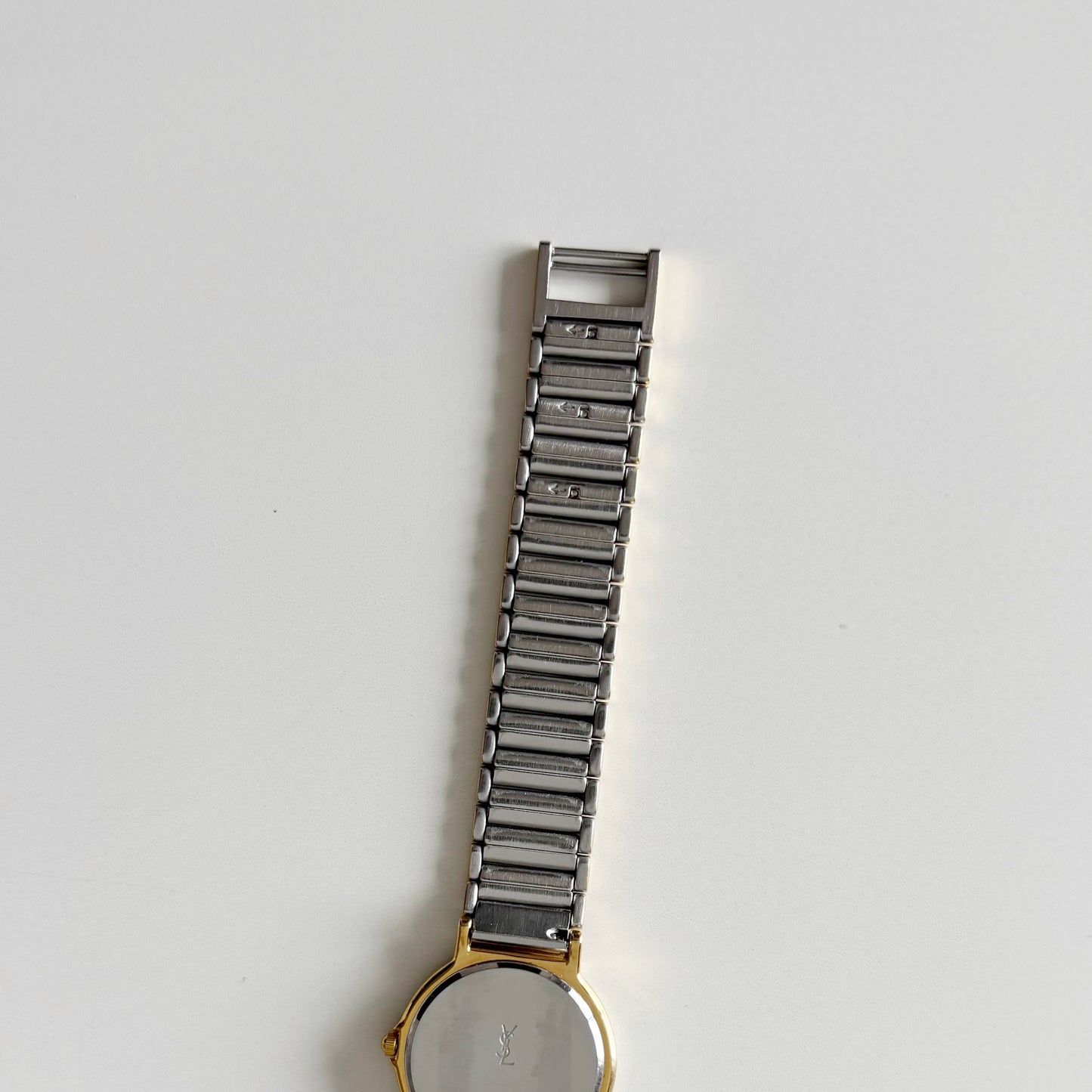 Yves Saint Laurent 1990s Round Dial Two Tone Watch