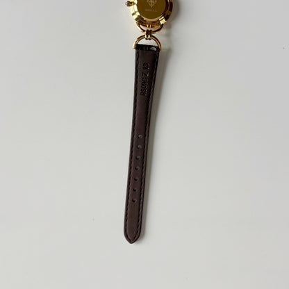 Gucci 1990s Gold Dial Horsebit Gold-Plated Watch