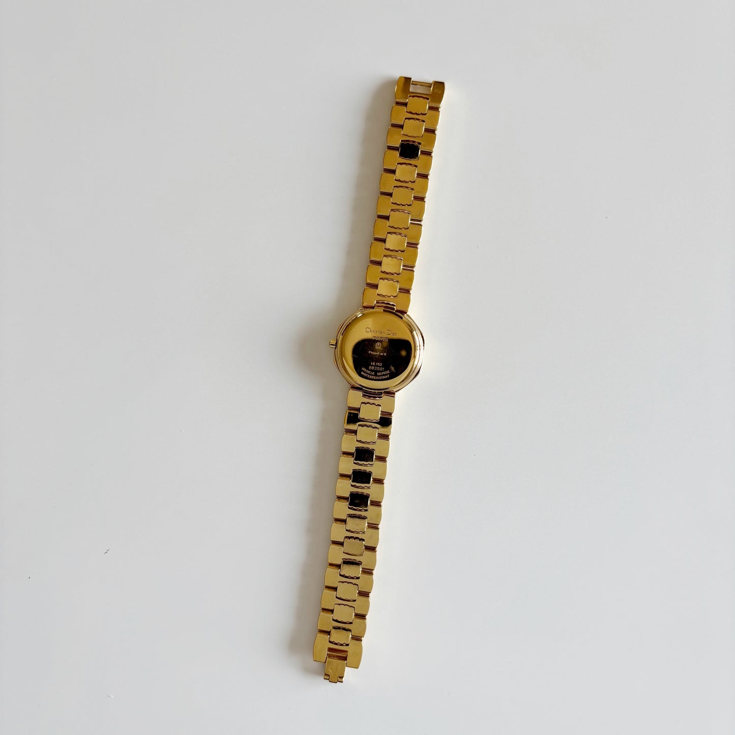 Dior 1990s Octagon Gold Plated Watch