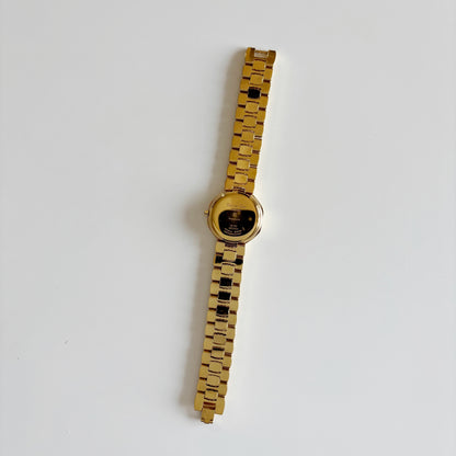 Dior 1990s Octagon Gold Plated Watch
