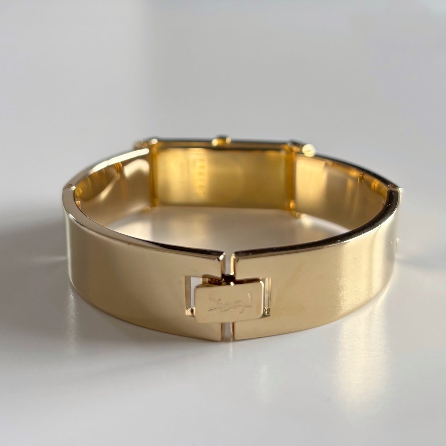 Yves Saint Laurent 1990s Rectangular Dial Gold Plated Watch