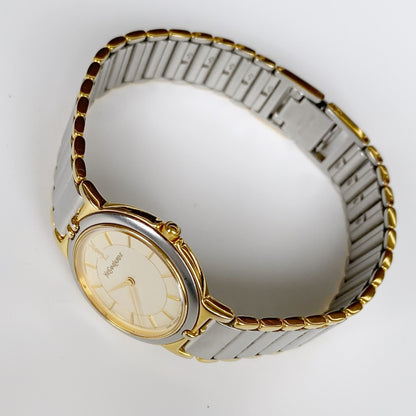 Yves Saint Laurent 1990s Round Two Tone Watch