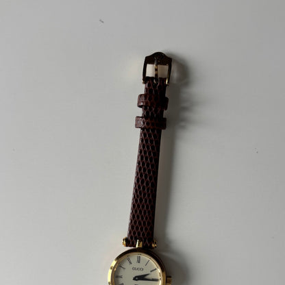 Gucci 1990s Sherry Round Dial Gold Plated Watch