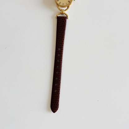 Gucci 1990s Gold Dial Horsebit Gold Plated Watch