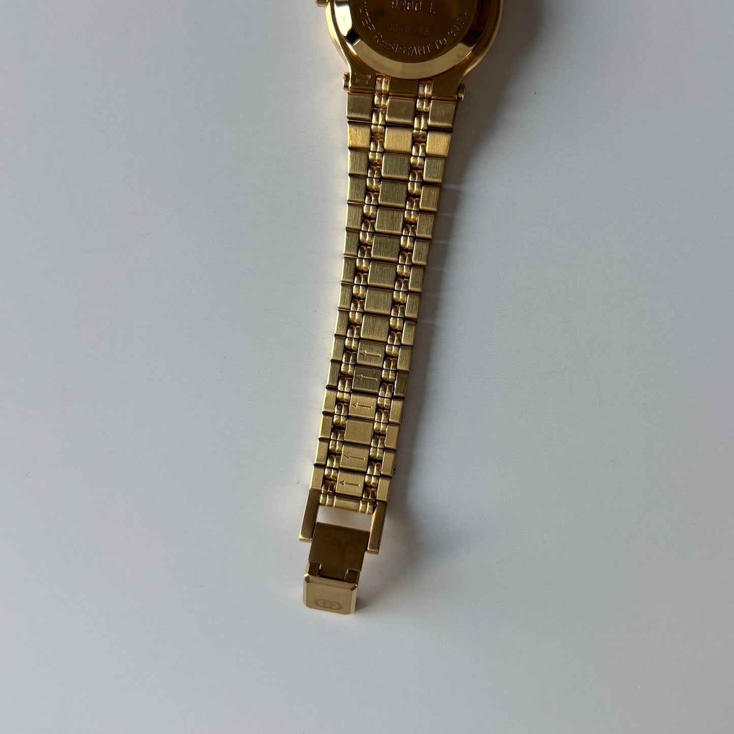 Gucci 1990s Date Round Dial Gold Plated Watch