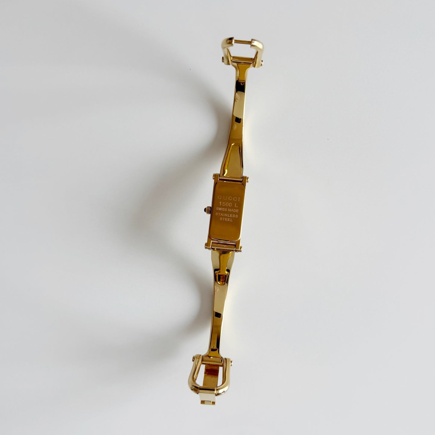 Gucci 1990s Seashell Gold Plated Bangle Watch