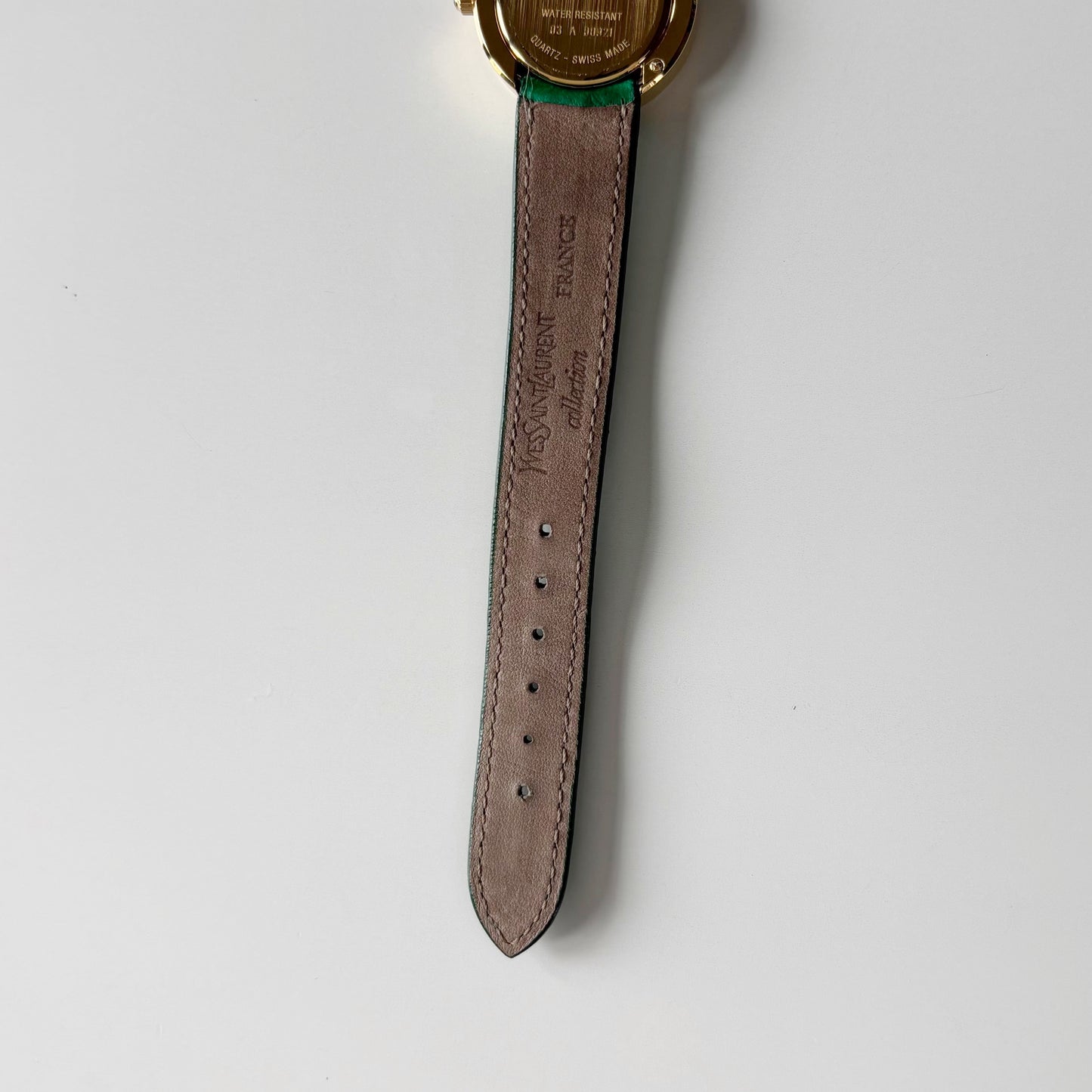 Yves Saint Laurent 1990s Round Dial Gold Plated Watch