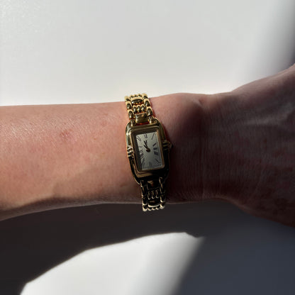 Yves Saint Laurent 1990s Tank Gold-Plated Watch