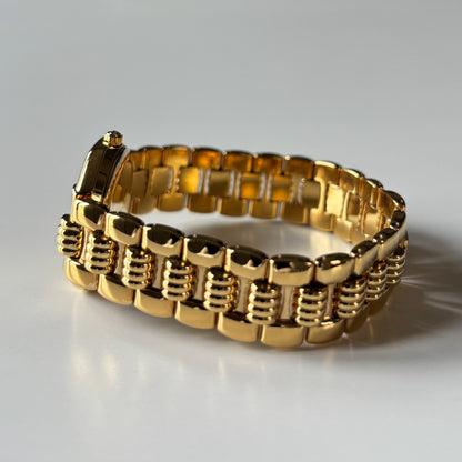 Dior 1990s Octagon Gold Plated Watch