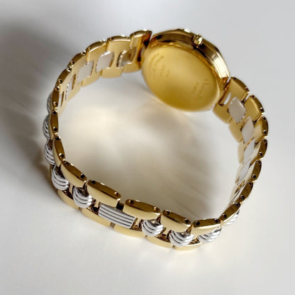 Dior 1990s Octagon Date Two Tone Gold Plated Watch (Large)