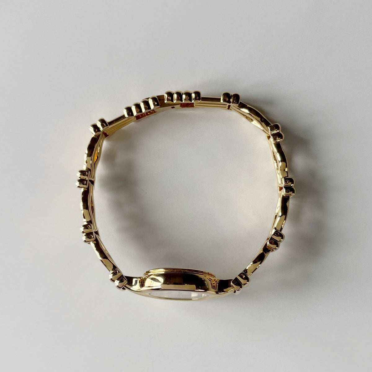 Burberry 1990s Round Dial Gold Plated Watch