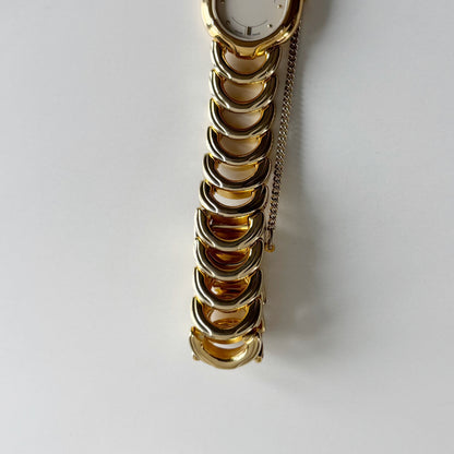 Dior 1990s Oval Dial Gold Plated Watch