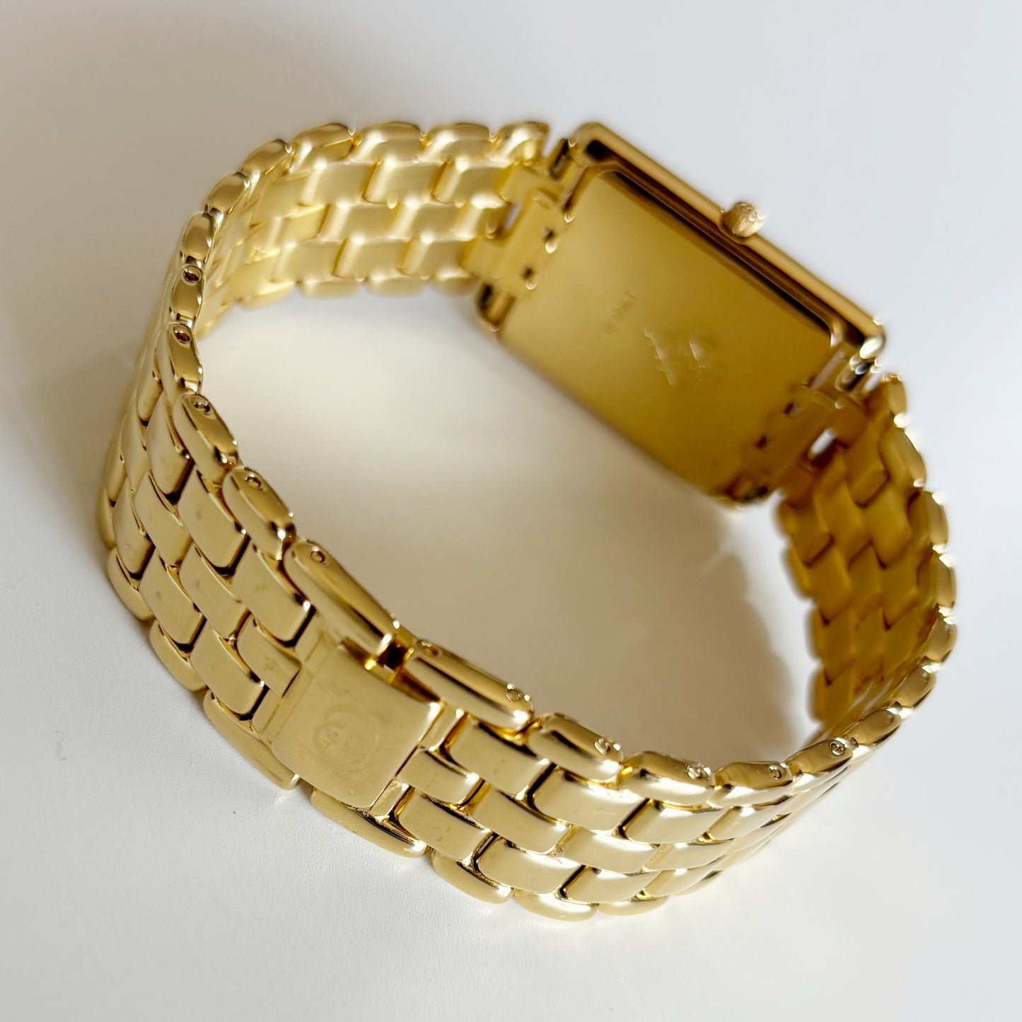 Gucci 1990s Tank Gold Plated Watch (Large)