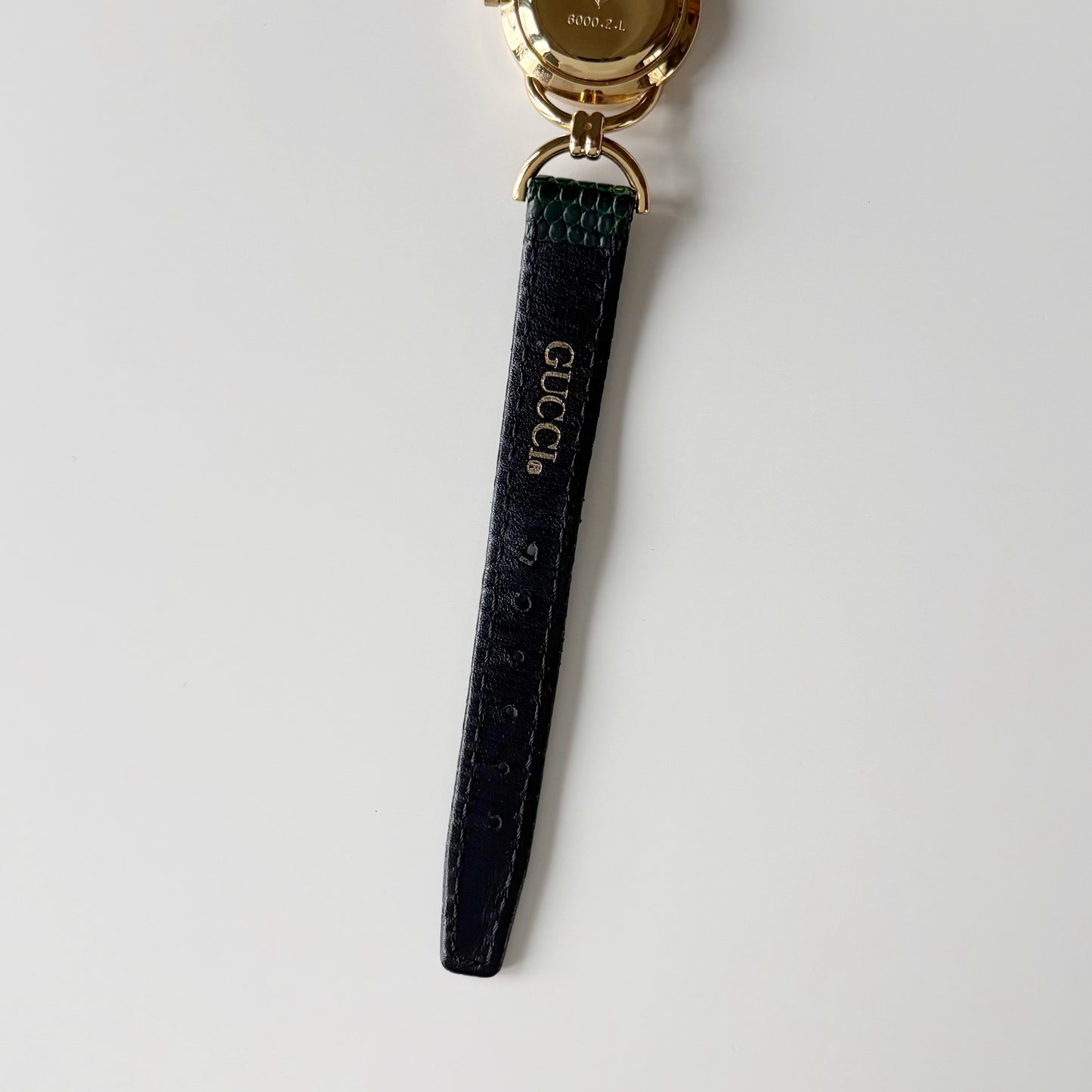 Gucci 1990s Seashell Dial Gold Plated Horsebit Watch