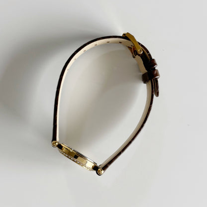Dior 1990s Seashell Round Dial Gold Plated Watch