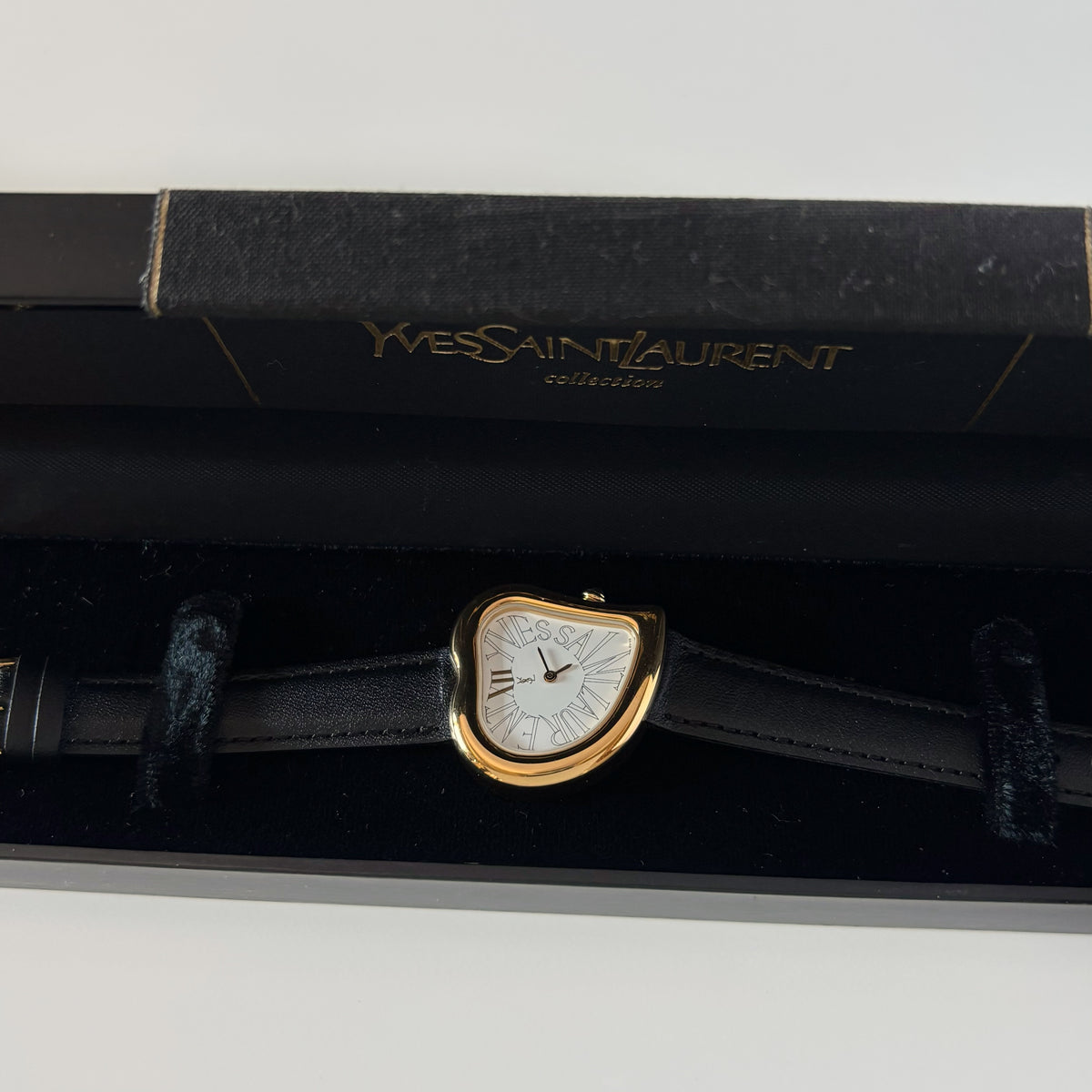 Yves Saint Laurent 1990s Heart Shaped Gold Plated Watch