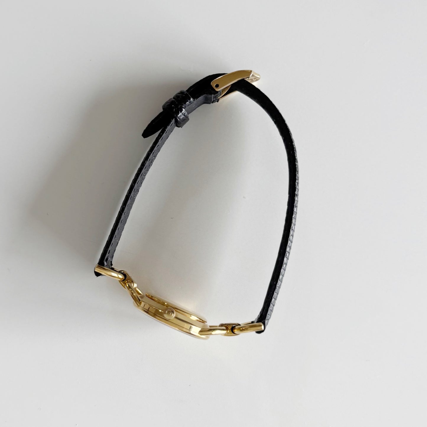 Gucci 1990s Gold Dial Gold Plated Horsebit Watch