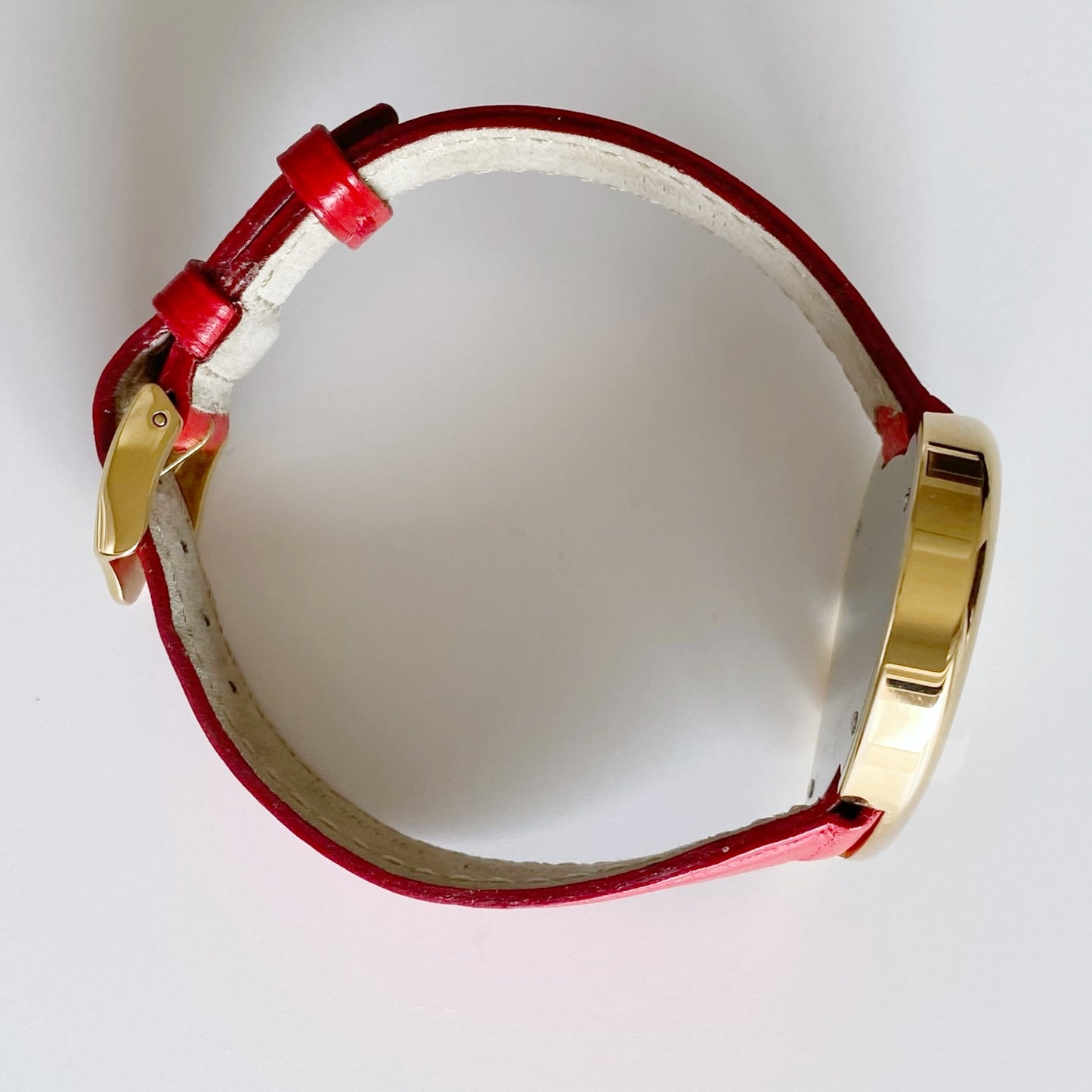 Yves Saint Laurent 1990s Heart Shaped Gold Plated Watch