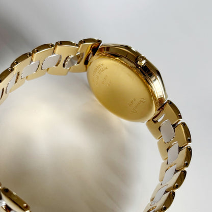 Dior 1990s Octagon Date Two Tone Gold Plated Watch (Large)