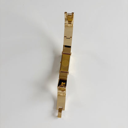 Yves Saint Laurent 1990s Rectangular Dial Gold Plated Watch