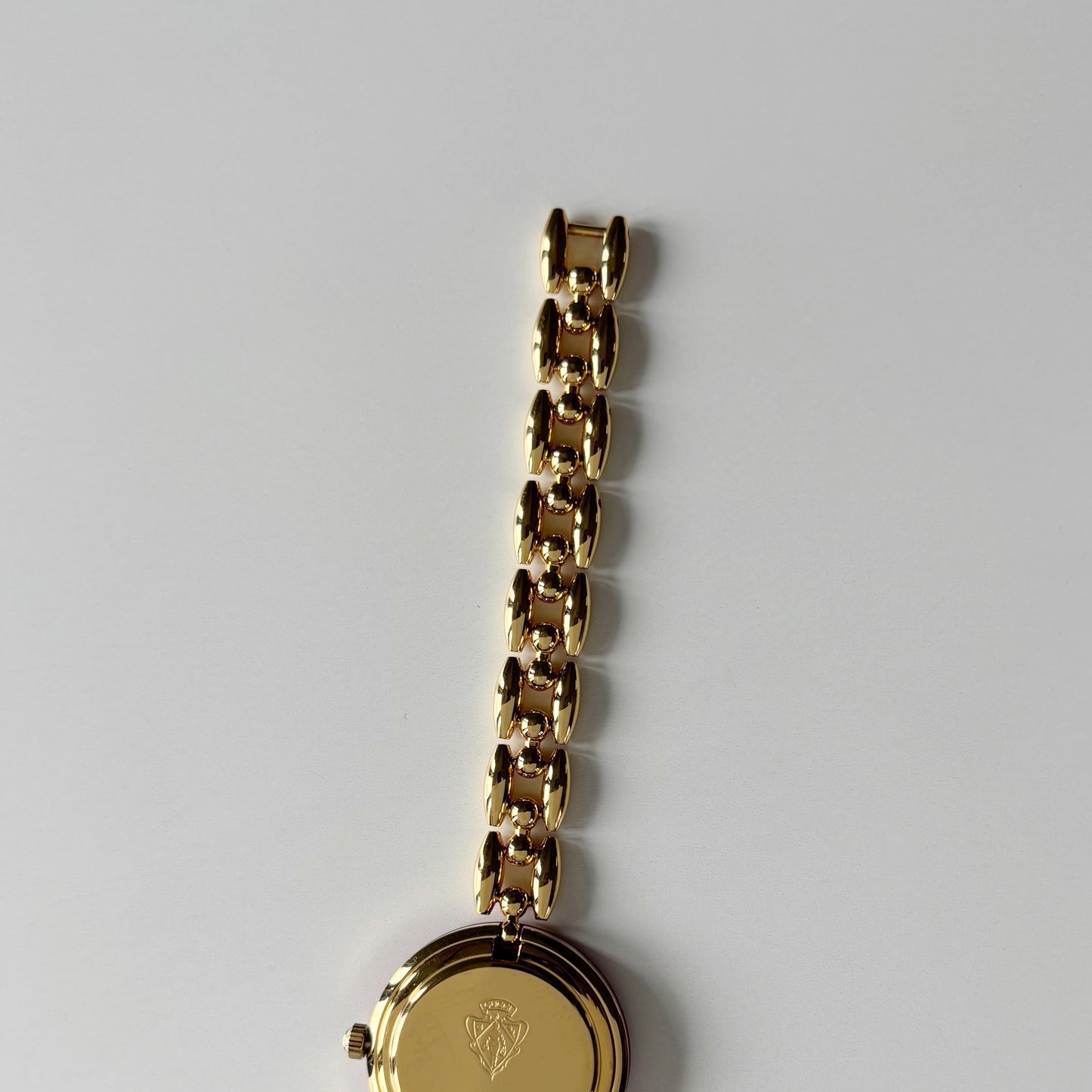 Gucci 1990s Interchangeable Bezel Gold Plated Rice Chain Watch with 6 bezels, case (160mm)