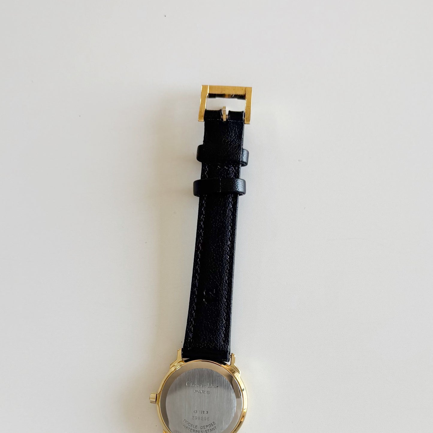 Dior 1990s Round Dial Date Gold Plated Watch