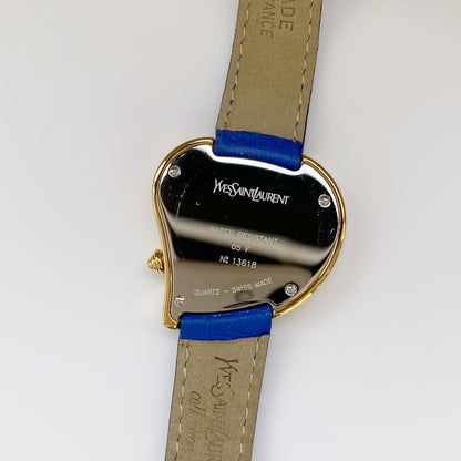 Yves Saint Laurent 1990s Heart Shaped Dial Gold Plated Watch