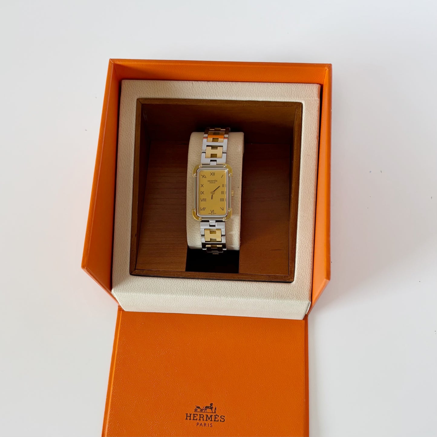 Hermes 1990s Croisier Two Tone Watch
