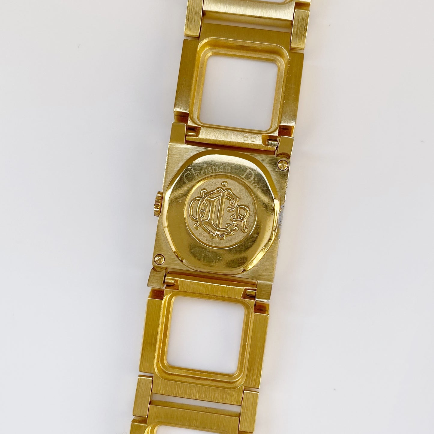 Dior Early 2000s La Parisienne Gold Plated Interchangeable Watch