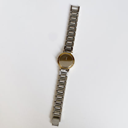 Yves Saint Laurent Round Two Tone Watch