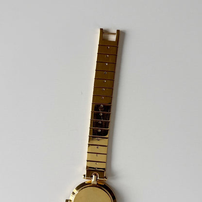 Dior 1990s Round Dial Gold Plated Watch