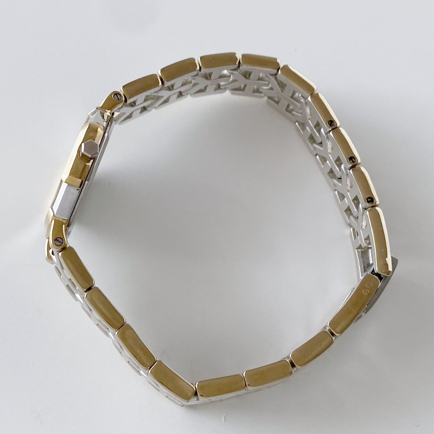 Yves Saint Laurent 1990s Octagon Two Tone Watch