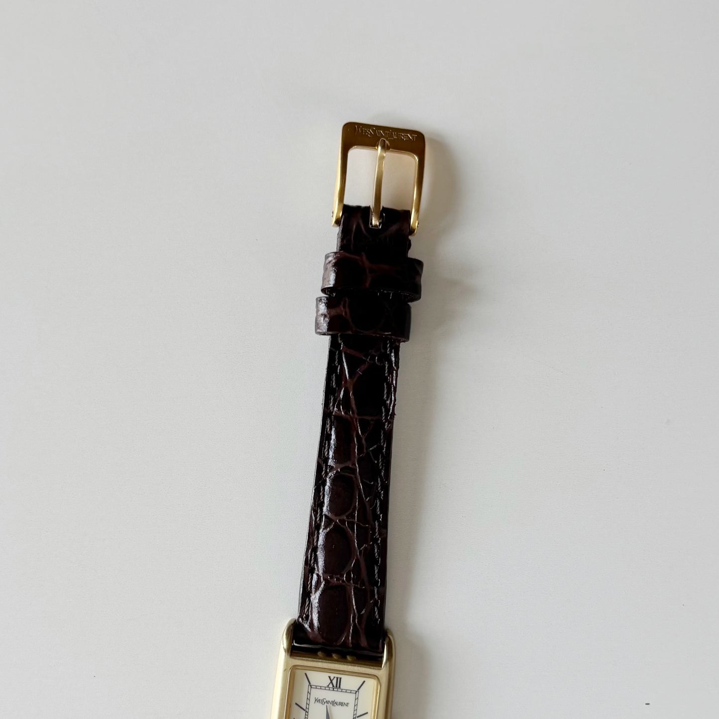 Yves Saint Laurent 1990s Tank Gold Plated Watch