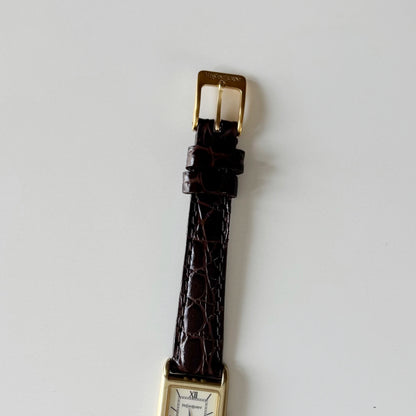 Yves Saint Laurent 1990s Tank Gold Plated Watch