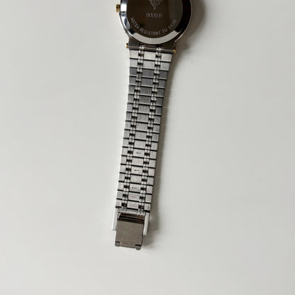 Gucci 1990s Round Dial Two Tone Gold Plated Watch (Large)